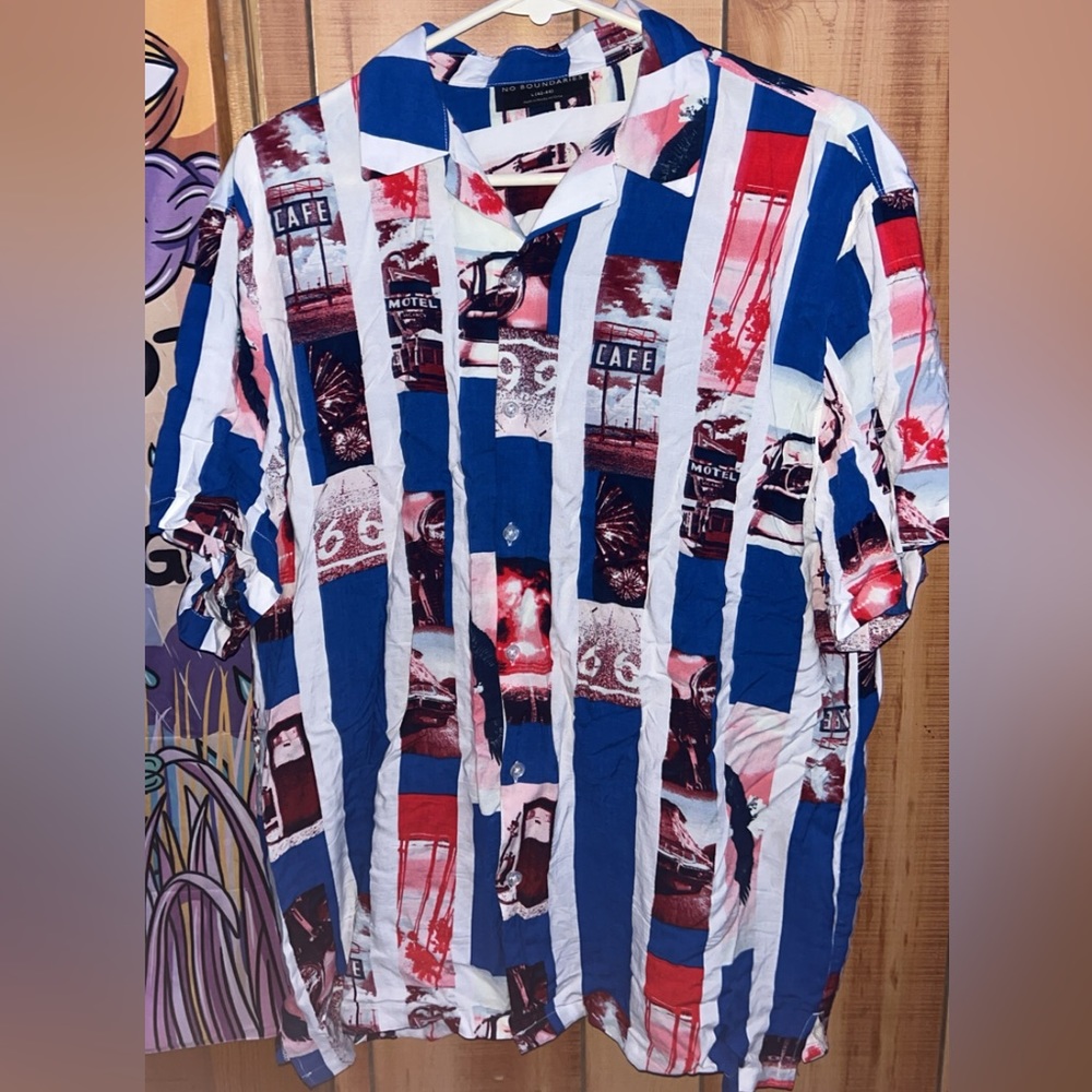 No Boundaries Button up Short Sleeve Shirt